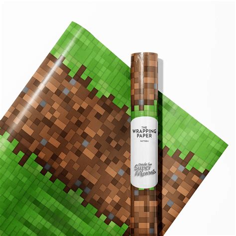 minecraft gift wrapping paper